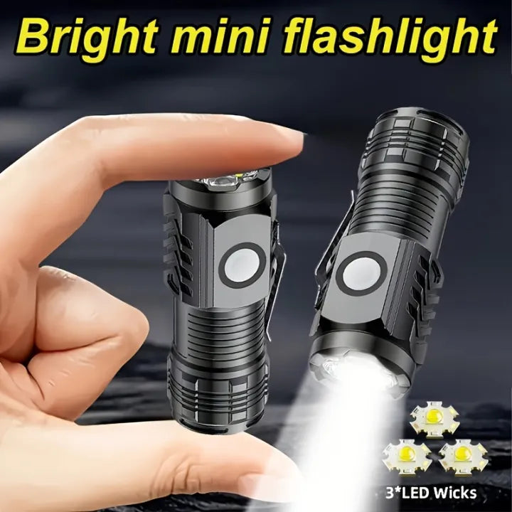 Cheerful Shark Rechargeable Mini LED Flashlight