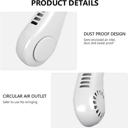 Rechargeable Leafless Hanging Neck Fan