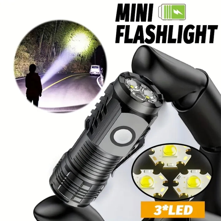Cheerful Shark Rechargeable Mini LED Flashlight