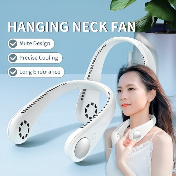 Rechargeable Leafless Hanging Neck Fan
