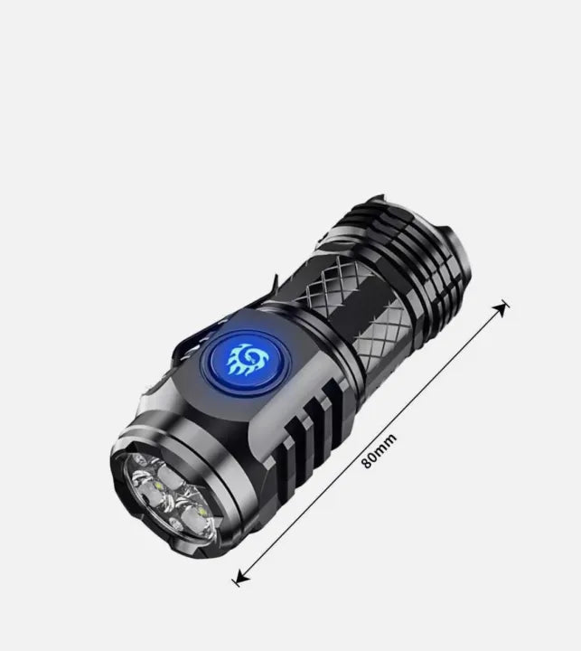 Cheerful Shark Rechargeable Mini LED Flashlight