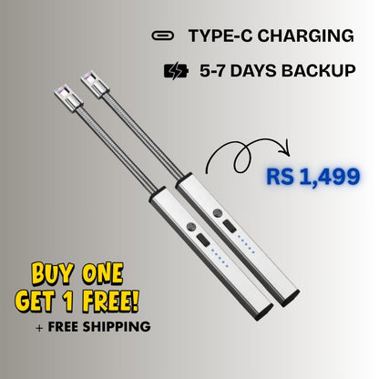 Flexible Arc Lighter 360° | USB-C Rechargeable Buy 1 Get 1 Free