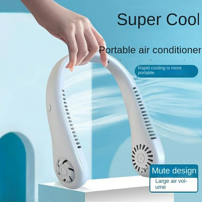 Rechargeable Leafless Hanging Neck Fan