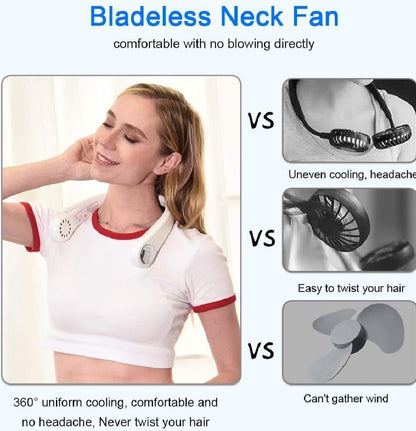 Rechargeable Leafless Hanging Neck Fan