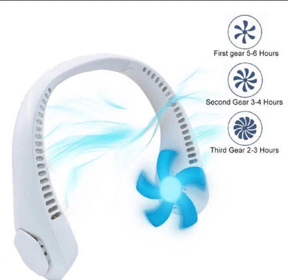 Rechargeable Leafless Hanging Neck Fan