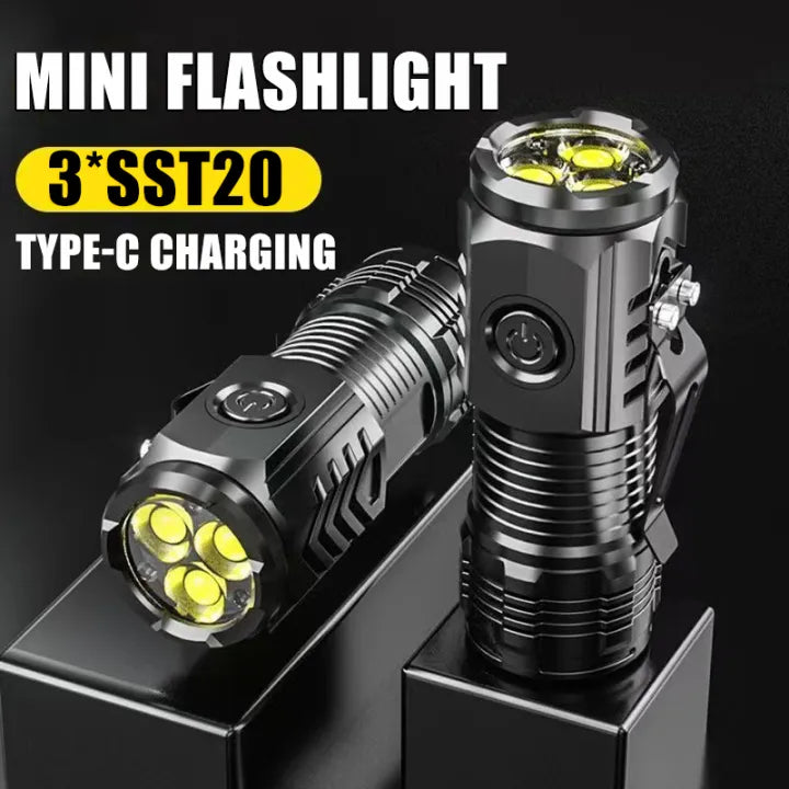 Cheerful Shark Rechargeable Mini LED Flashlight