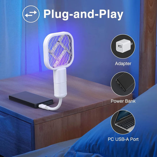 USB Electric Mosquito Killer Racket Lamp | Silent & Safe Insect Killer Light